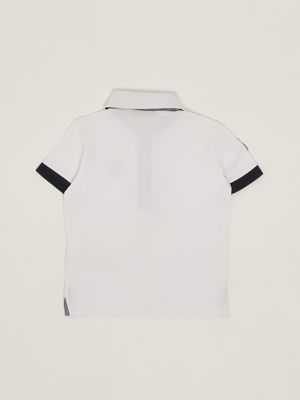 2. Polo bambino in cotone stretch Bianco