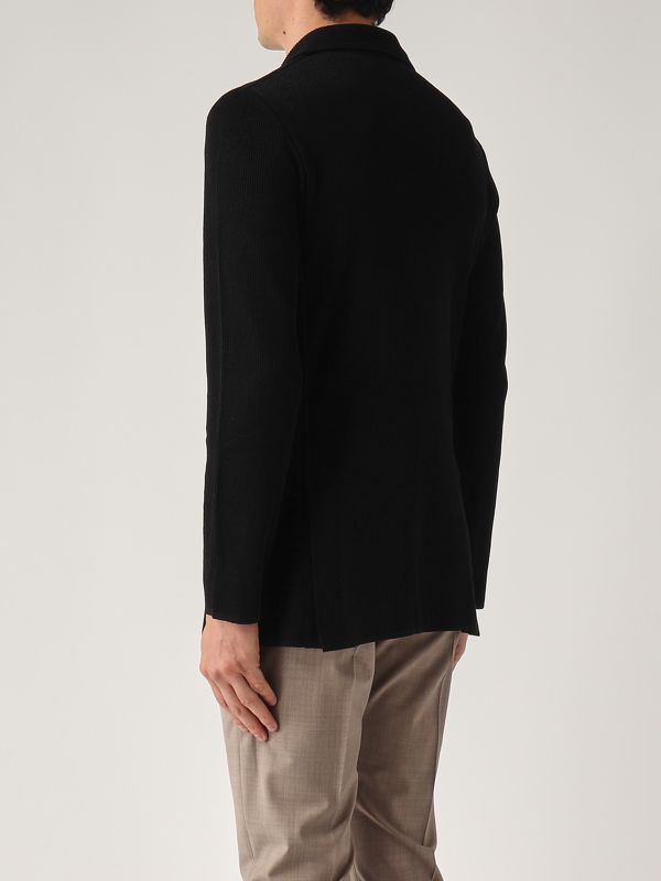 3. Giacca uomo in maglia di cotone e viscosa Nero Lardini esljm56mes64010