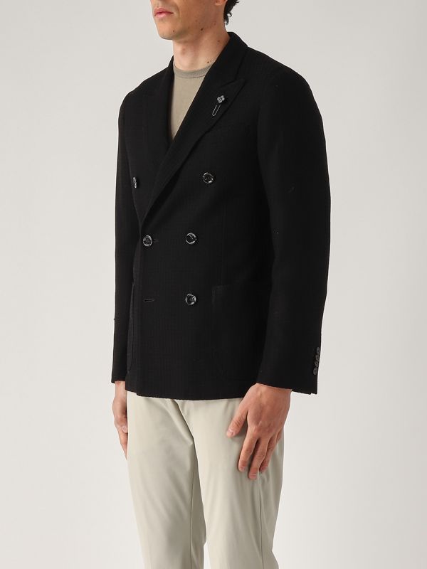 2. Baumwolljacke für Männer Schwarz Lardini eslkj6e96esj64040