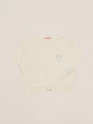 Tシャツ・カットソー GIVENCHY White Cotton Crop Top Givenchy Cropped Tops for Women | Mytheresa