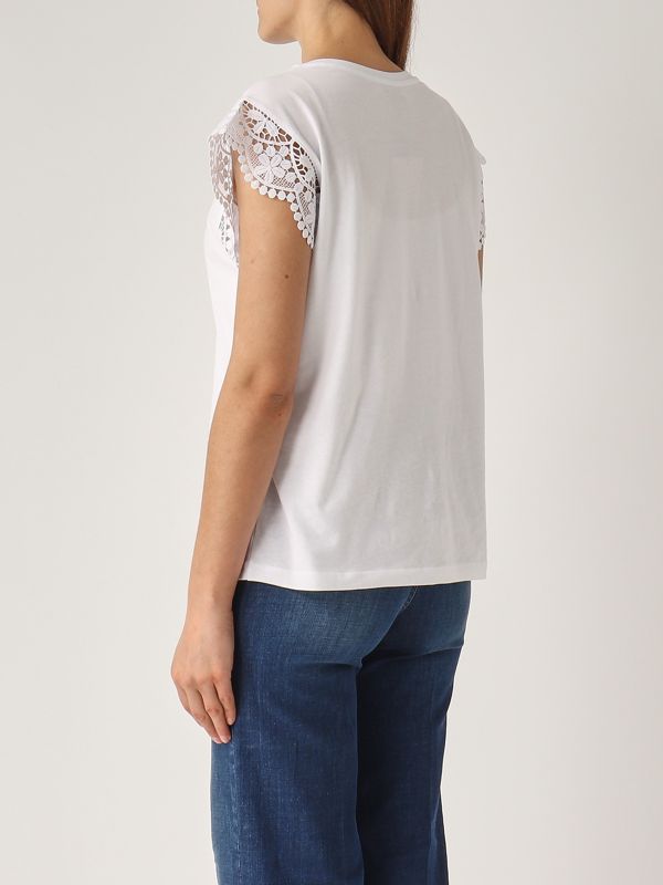 3. T-shirt donna in cotone Bianco Ottico Twinset 251tt2411