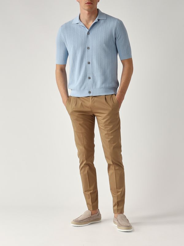 5. Jersey de coton pour hommes Bleu clair Ballantyne b2h02514cme