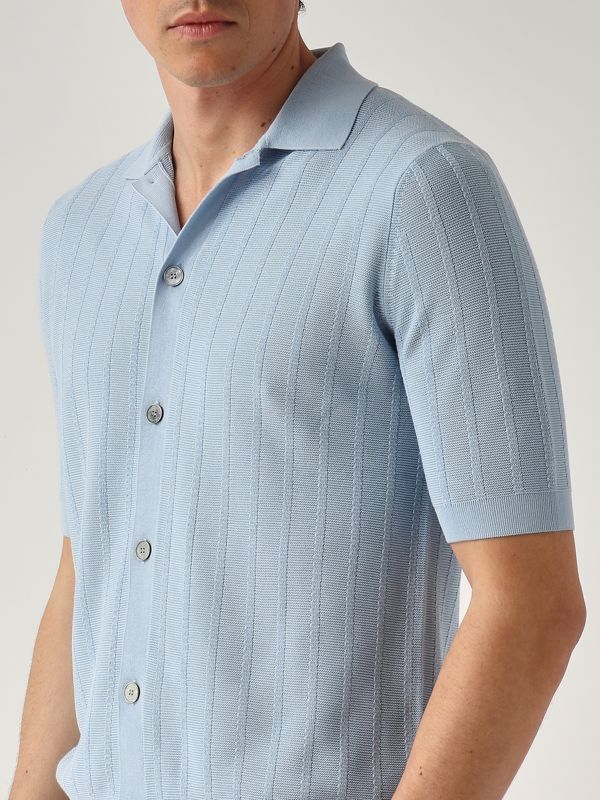 4. Jersey de coton pour hommes Bleu clair Ballantyne b2h02514cme