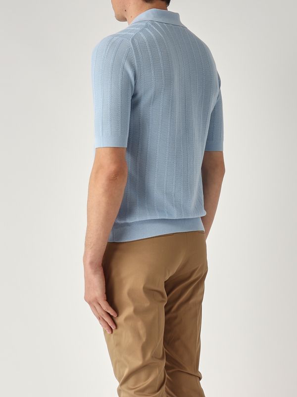 3. Jersey de coton pour hommes Bleu clair Ballantyne b2h02514cme