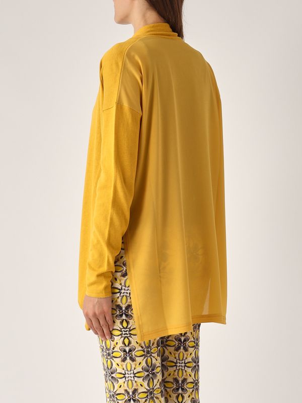 3. Cardigan donna in seta e cotone Giallo Maliparmi jn368478074
