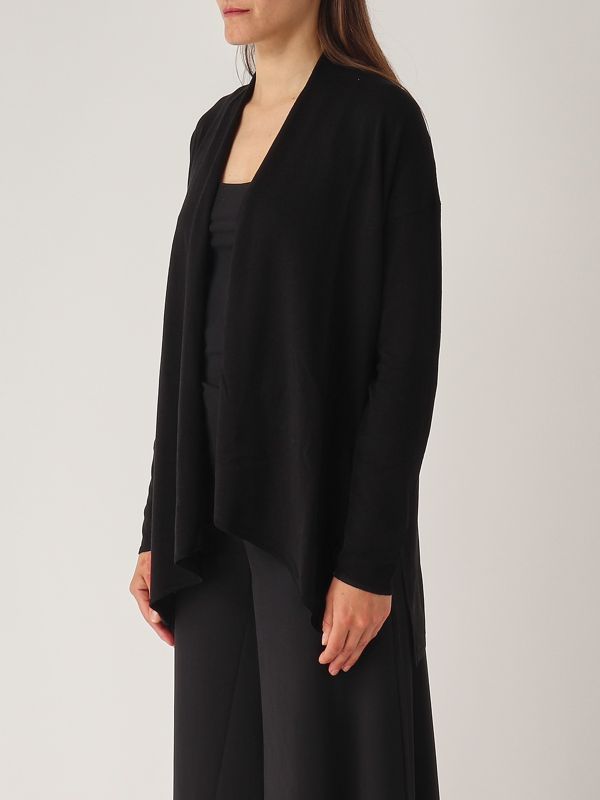 2. Cardigan donna in seta e cotone Nero Maliparmi jn368478074