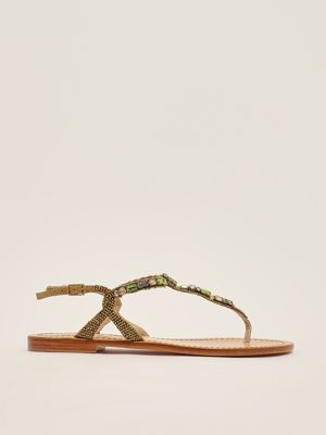 1. Sandalo donna Vreeland Magnolia in cuoio Oro-Verde