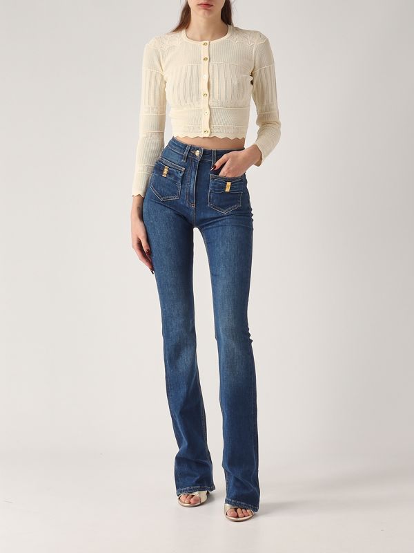 5. Cardigan donna in misto viscosa Burro Elisabetta Franchi mk74s52e2