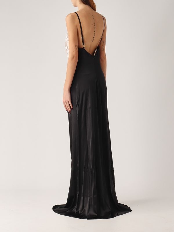 3. Abito donna in seta stretch Avorio-Nero Elisabetta Franchi abr5752e2