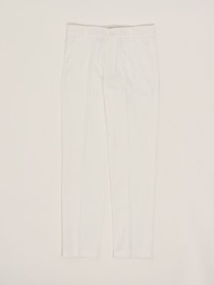 Pantalon garçon en coton extensible Blanc Jeckerson