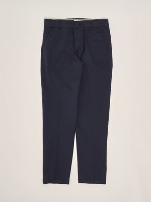 Pantalon garçon en coton extensible Bleu Jeckerson