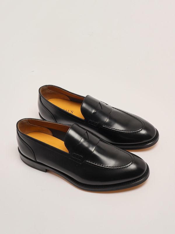 2. Mocassin Penny Adler en cuir pour homme Noir Doucal's du32680rvnuy007