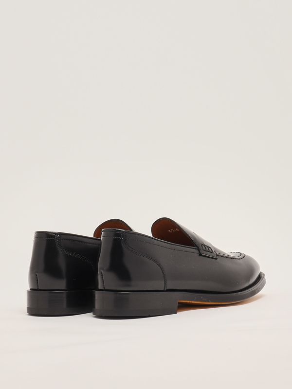 3. Mocassin Penny Adler en cuir pour homme Noir Doucal's du32680rvnuy007