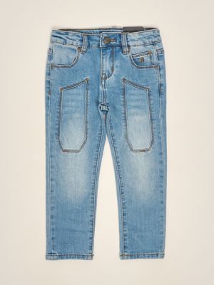 T By Alexander Wang - Zipped Back Slit Wide-leg Jeans In