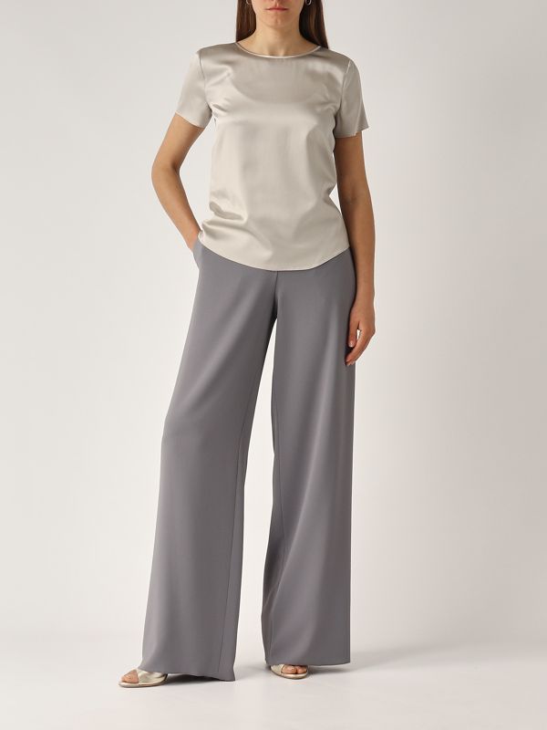 Women's crepe pants ew000851af12514 Grey Mineral | Caposerio.com