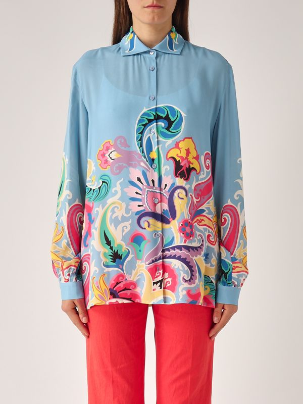 Tシャツ・カットソー ETRO FW24 Etro Roma Logo Shirt (MRIB0004 AV483 B1581) Etro men's cotton T-shirt with peacock print mrma0004aj058