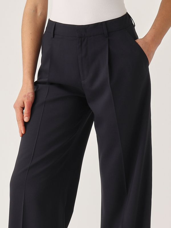 パンツ PT TORINO Woman Pants Blue CDVSLLZ00STDZI56 0370 Lola women's pants in virgin wool cdvsllz00stdzi56 Blue