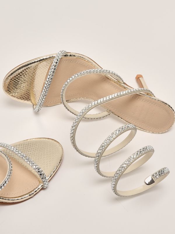 4. Zeja women's leather sandal Gold Twentyfourhaitch sh378