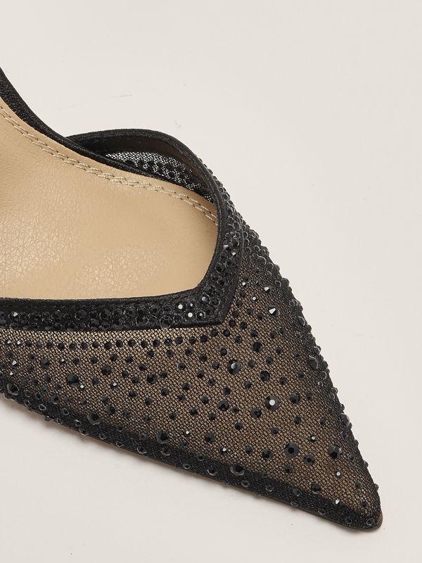 5. Slingback de mujer Rabat con strass Negro Twentyfourhaitch sh373