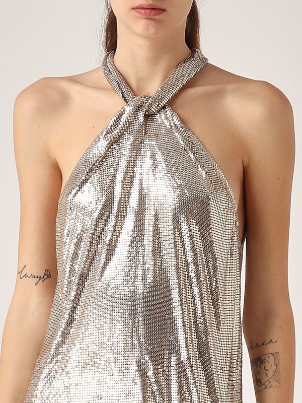 4. Robe Washington en maille filet métallique pour femme Argenté Twentyfourhaitch a226