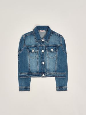 ジャケット LIU JO Woman Jacket Blue UXX039D4128 77556 Denim jacket with chain detailing colour blue denim | Liu Jo