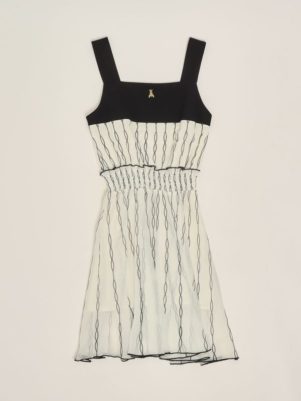 1. Girl crepe dress White-Black Patrizia Pepe 7a0553a583