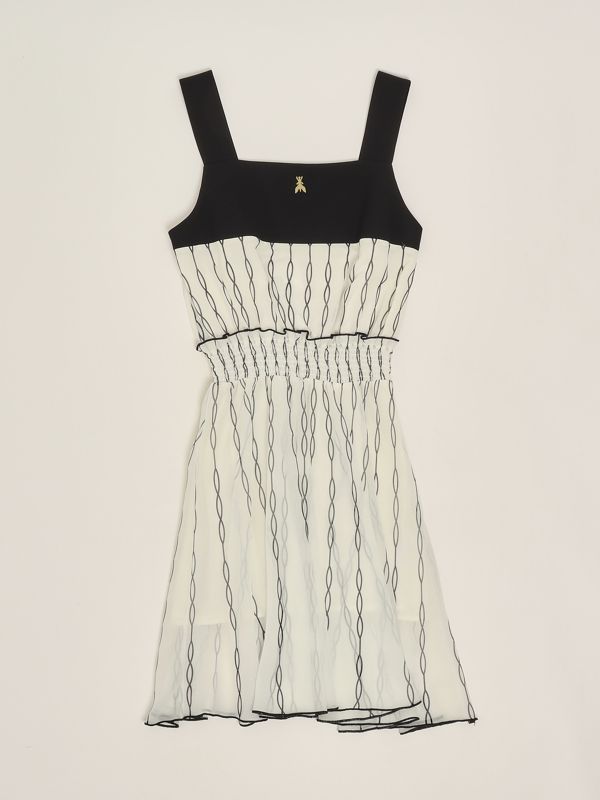 3. Girl crepe dress White-Black Patrizia Pepe 7a0553a583