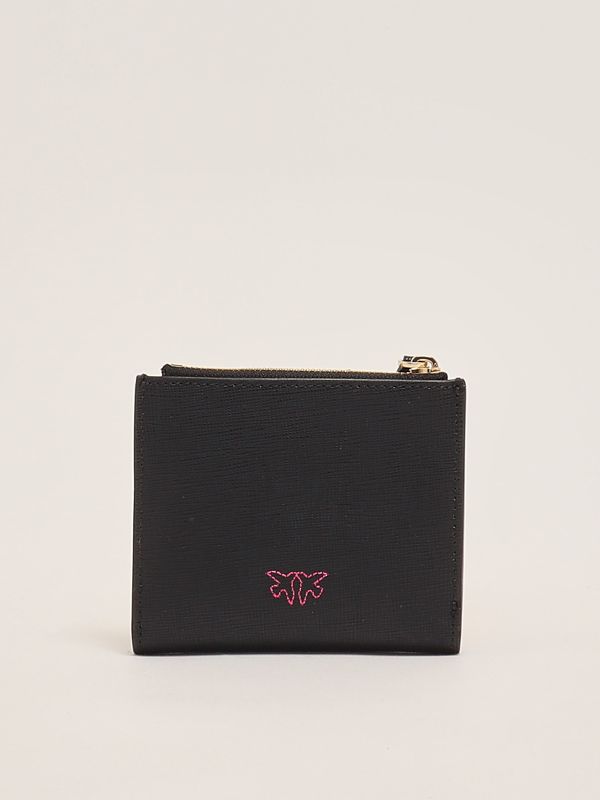 2. Multi Purpose saffiano leather wallet for women Black Pinko 103610a29p