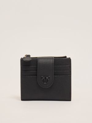 1. Multi Purpose saffiano leather wallet for women Black