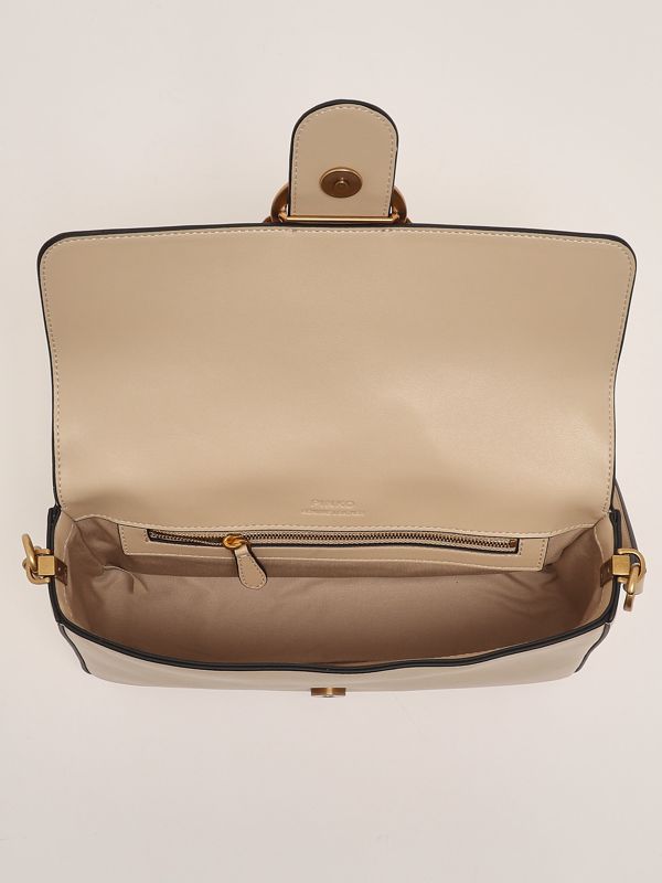 5. Borsa donna Love One Classic Slouchy in pelle Beige Pinko 104524a0qo