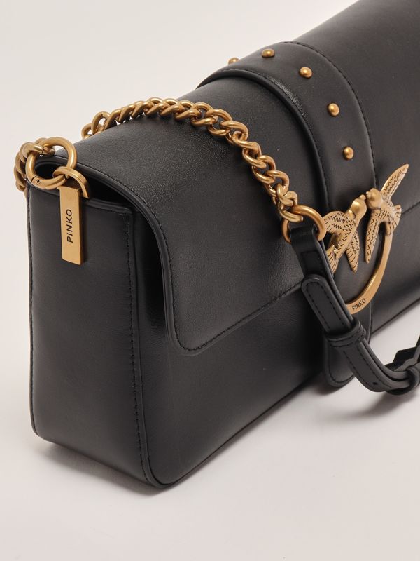 6. Borsa donna Love One Classic Slouchy in pelle Nero Pinko 104524a0qo