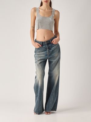 5. D-Sire stretch cotton jeans for women Vintage Denim