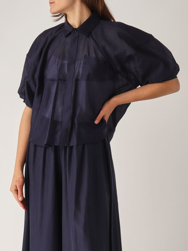 4. Musselin-Shirt für Frauen Blau Meimeij m5ef13