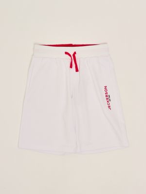 【関税&送料込】Moschino Sweatshirt Shorts Moschino Baby - White Cotton Logo Chino Shorts