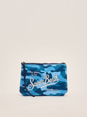ショルダーバッグ MC2 SAINT BARTH Aline linen clutch Aline cotton and linen clutch bag ali0011 Heavenly-White