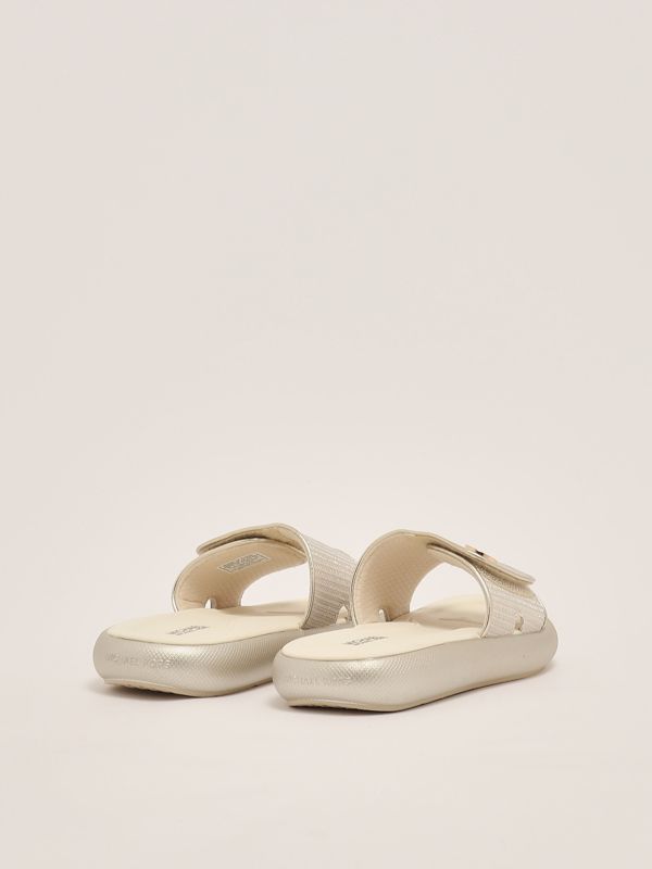 3. Raelynn Darby rubber slippers for girls Platinum Michael Kors mk01951