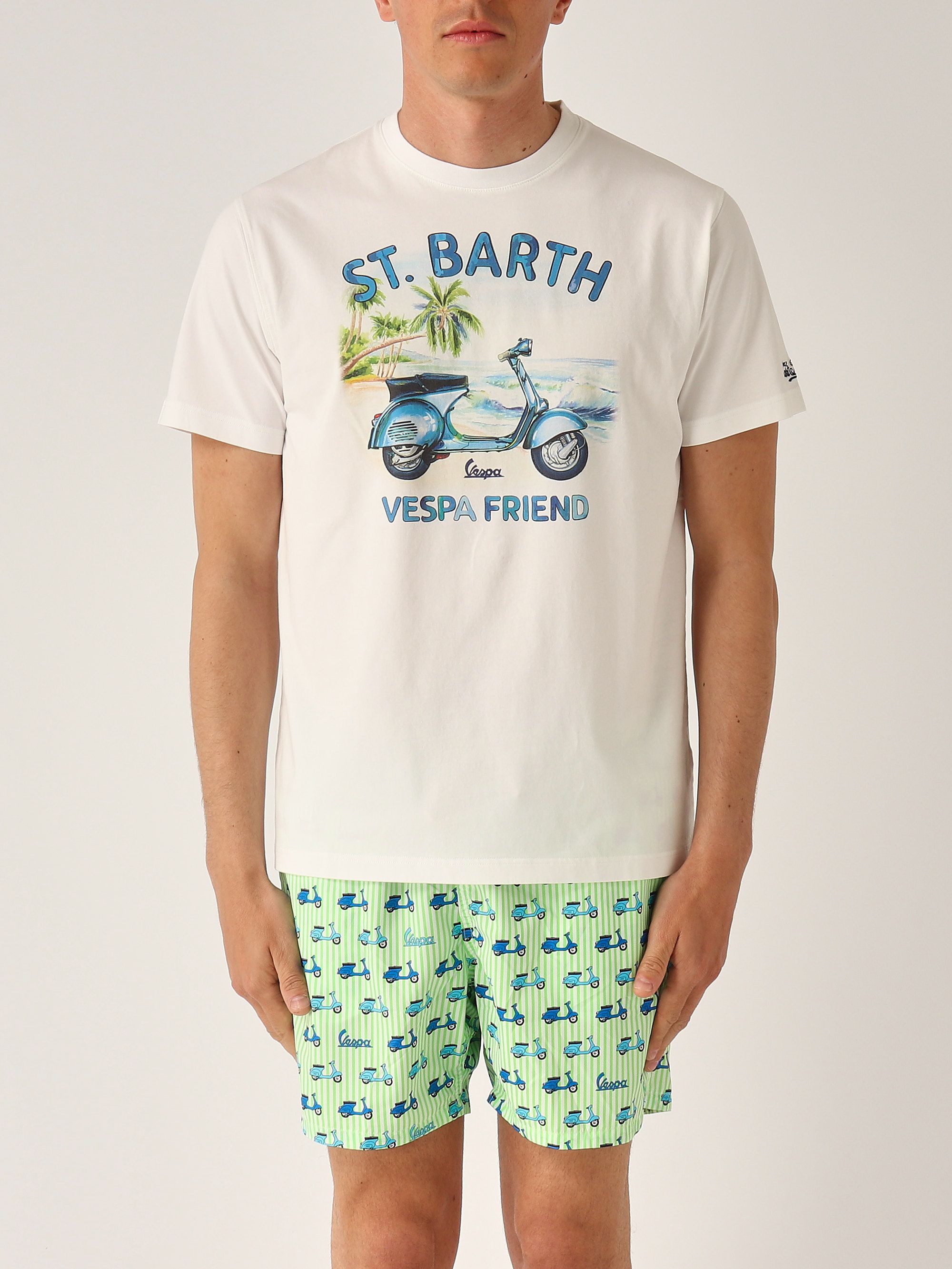 Tシャツ・カットソー MC2 SAINT BARTH Men T Shirts TSHM001 02471H Blue DOV0001_01793F__man-tshirt-