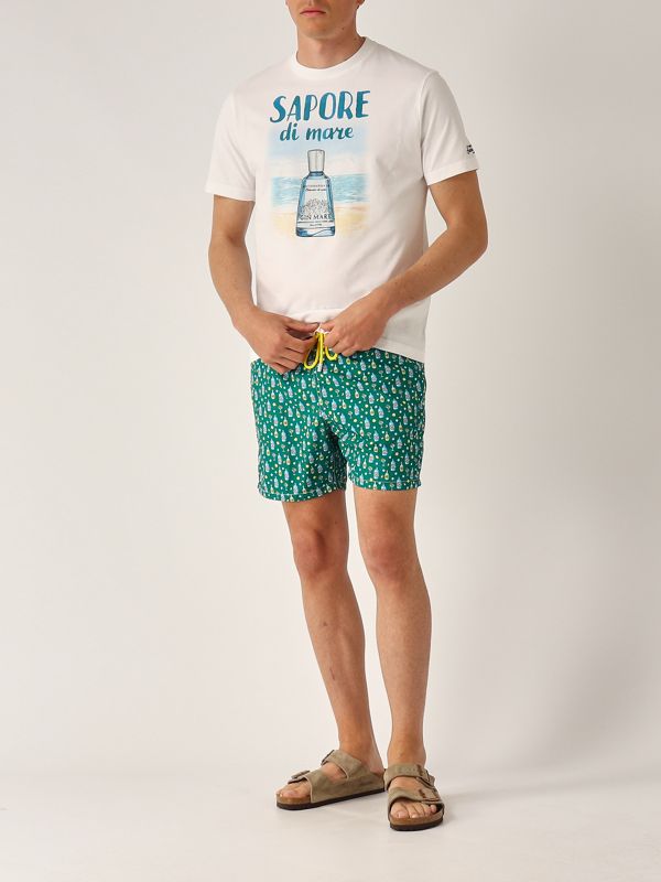 5. T-shirt uomo in cotone Bianco MC2 Saint Barth tshm001
