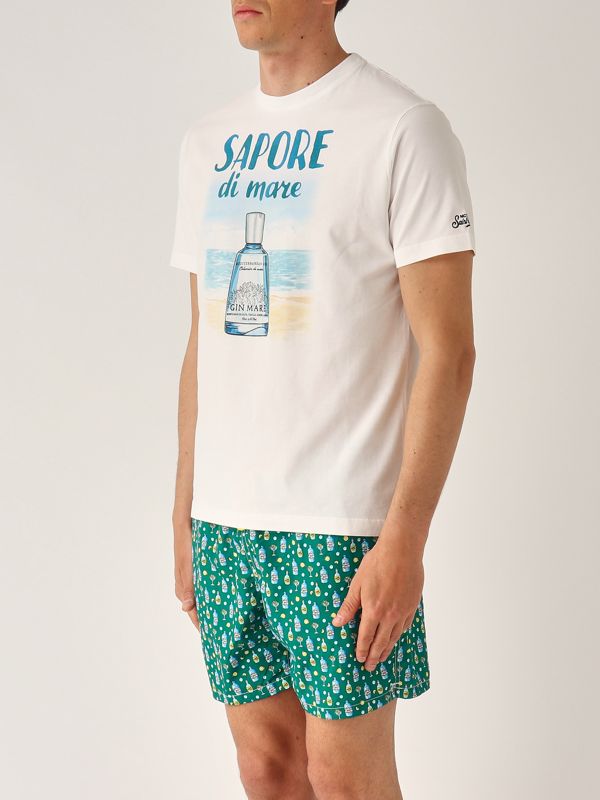 2. T-shirt uomo in cotone Bianco MC2 Saint Barth tshm001