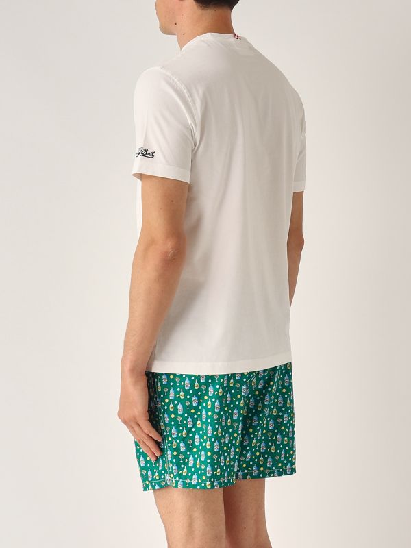 3. T-shirt uomo in cotone Bianco MC2 Saint Barth tshm001