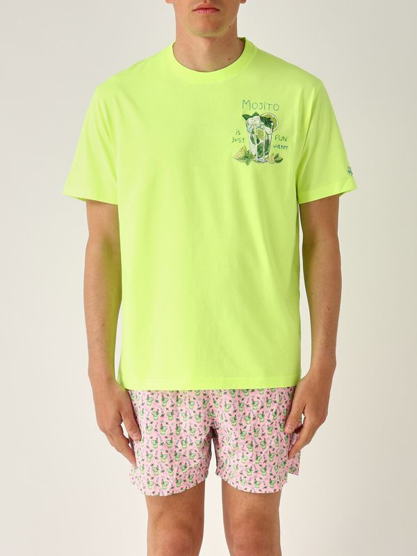1. T-shirt uomo in cotone Fluo MC2 Saint Barth tshm001