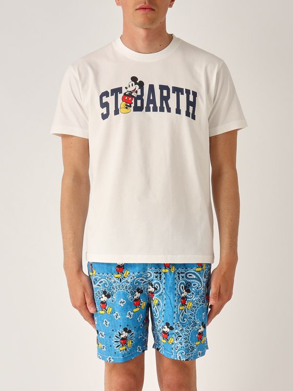 1. T-shirt uomo in cotone Mickey MC2 Saint Barth tshm001