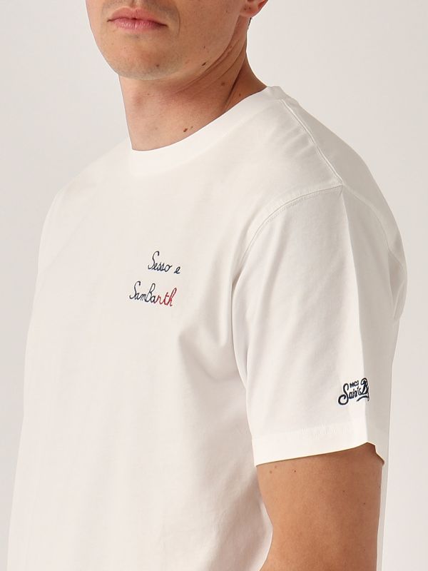 4. T-shirt homme en coton Blanc MC2 Saint Barth pot0001