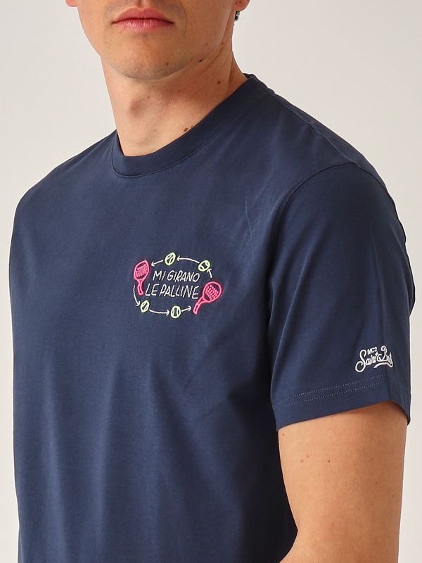 4. T-shirt homme en coton Bleu MC2 Saint Barth pot0001