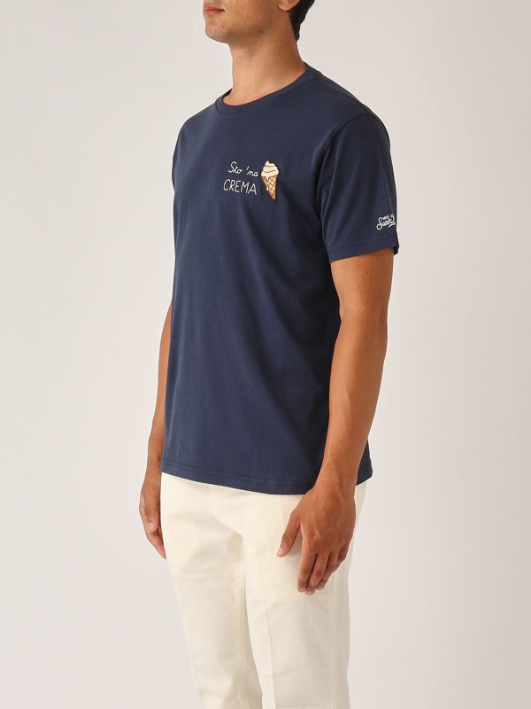 2. T-shirt homme en coton Crème Na 61 MC2 Saint Barth pot0001