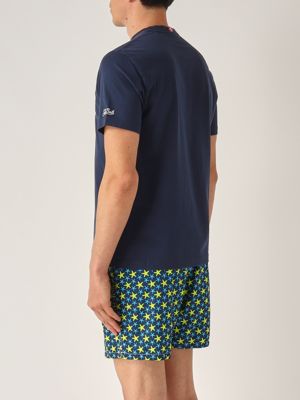 3. T-shirt homme en coton Bleu