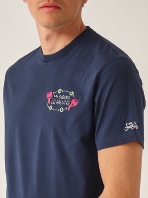 4. T-shirt homme en coton Bleu