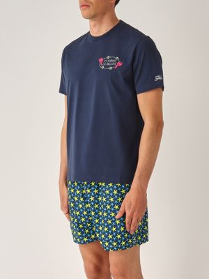 2. T-shirt homme en coton Bleu