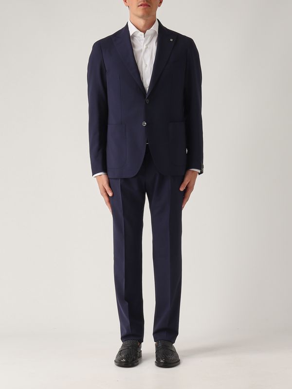 Tagliatore Men's stretch wool suit - Blue | Caposerio.com
