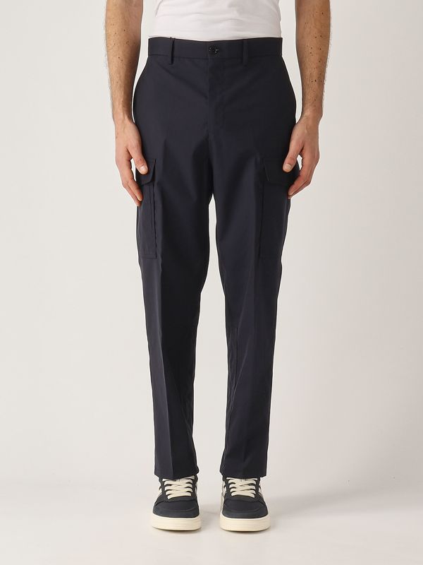 Pantalons en laine et coton pour homme mred001699tubm3 Bleu marine